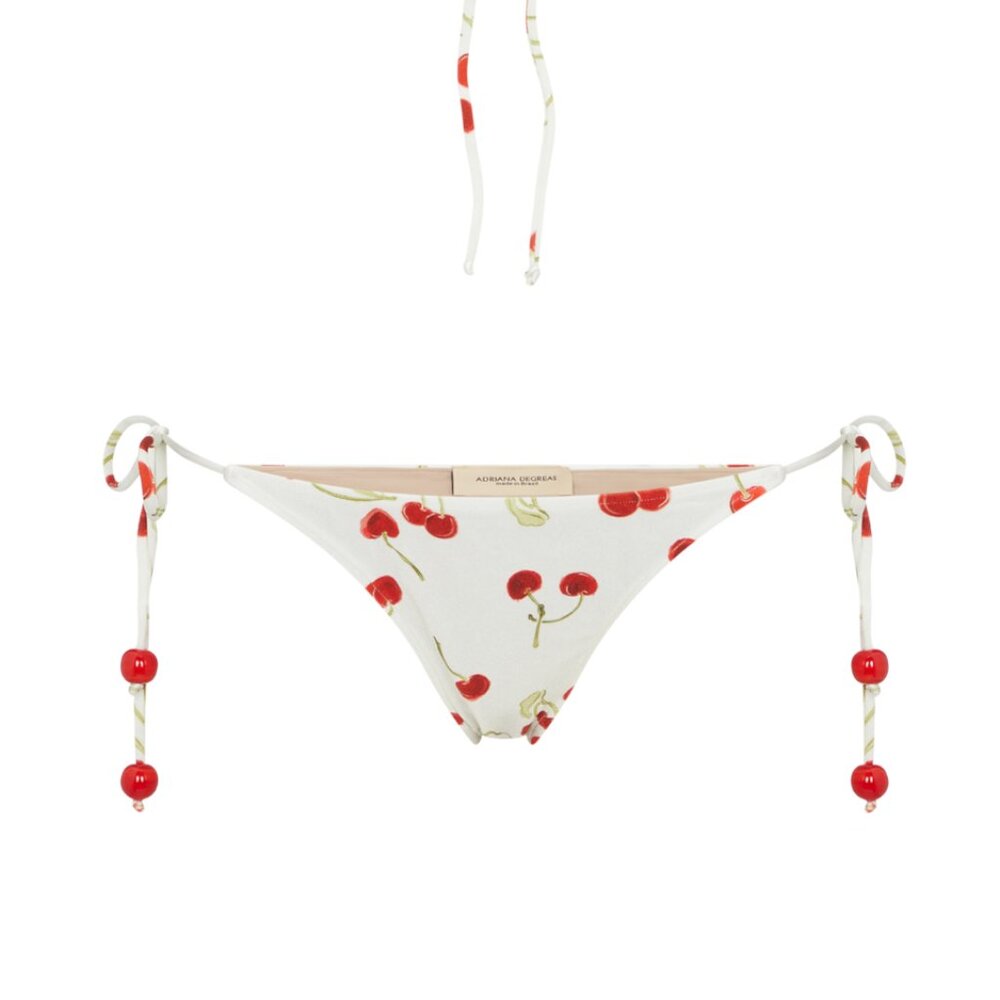 Adriana Degreas P/S Small - Cherry Bomb Triangle Bikini Top & Bottom, NEW - Picture 3 of 9